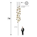 Ver imagem 5 de Lustre Pendente Para Sala Pé direito Duplo Big Boss Marfim