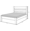 Ver imagem 3 de Cama Casal Lara 145cm Madeira Castanho - Atraente Móveis