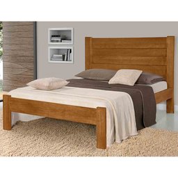 Cama Casal Lara 145cm Madeira Castanho - Atraente Móveis - 2