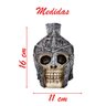 Enfeite Caveira Capacete Romano Espinhos Crânio Resina - 2