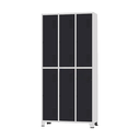 Ver imagem 1 de Armário Roupeiro De Aço Para Vestiário 6 Portas Locker Preto