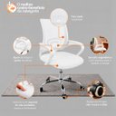 Ver imagem 5 de Cadeira Begônia Ergonômica Tela Mesh Apoio Lombar até 120kg Branco