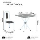 Ver imagem 3 de Conjunto Sala de Jantar com 4 Cadeiras Lívia Branco/Preto