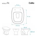 Ver imagem 4 de Assento Sanitário Poliéster Fit Branco Celite Clean