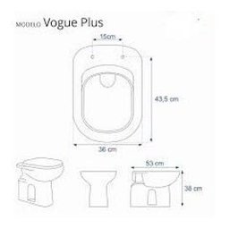 Tampa De Vaso Sanitário Laqueado Vogue Plus Deca Preto - 8