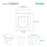 Tampa de Vaso Sanitário Calypso Laqueado Biscuit para Incepa - 6