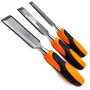 Ver imagem 2 de Kit Formão Profissional Aço Carpintaria Marcenaria 3 Peças