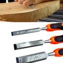 Ver mais imagens de Kit Formão Profissional Aço Carpintaria Marcenaria 3 Peças