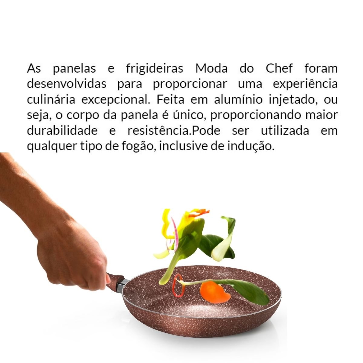 Frigideira Antiaderente 28cm Cobre Graniflon Moda do Chef - 3