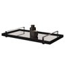 Bandeja Decorativa Espelhada Alça Preta Larflex Preta - 2