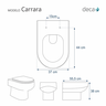 Tampa de Vaso Sanitário Laqueado Carrara para Deca Branco - 2