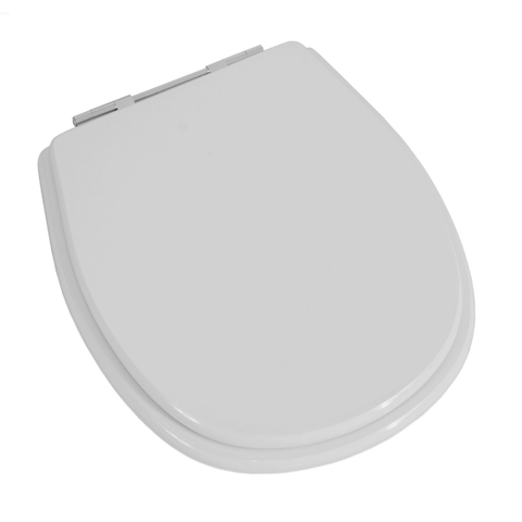 Assento Sanitário Aspen Laqueado Branco Alumínio Anodizado