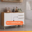 Ver imagem 7 de Armário de Cozinha Compacta 5 Portas 2 Gavetas 100% MDF Reflecta Clara