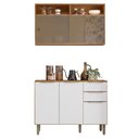 Ver imagem 1 de Armário de Cozinha Compacta 5 Portas 2 Gavetas 100% MDF Reflecta Clara