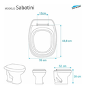 Ver imagem 2 de Tampa de Vaso Sanitário Laqueado Sabatini Azul para Icasa