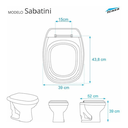 Ver imagem 2 de Tampa de Vaso Sanitário Laqueado Sabatini Azul para Icasa