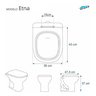 Tampa de Vaso Sanitário Etna Laqueado Branco para Bacia Icasa - 2