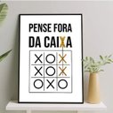 Ver imagem 1 de Quadro Frase Pense Fora Da Caixa 24x18cm:Madeira preta