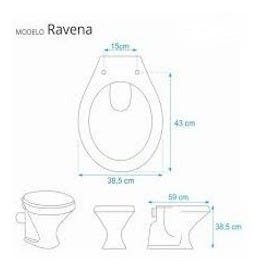 Tampa De Vaso Sanitário Poliéster Univ. Ravena / Izy Preto - 3