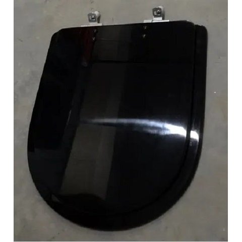 Tampa de Vaso Sanitário Poliéster Carrara P/Deca Preto