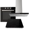 Kit Cooktop 4 Bocas - Forno de Embutir 77l - Coifa Ilha 90cm Oster 220v - 1
