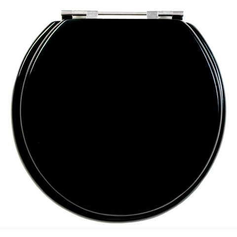 Tampa de Vaso Sanitário Laqueado Universal / Oval Preto