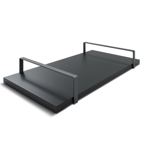 Bandeja Decorativa 25x50cm Borda Infinita Alça Preta