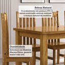 Ver imagem 5 de Conjunto Sala de Jantar Mesa 220cm Retangular e 8 Cadeiras 100% Madeira Maciça Creta Espresso Móveis Marrom/Nogueira