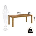 Ver imagem 3 de Conjunto Sala de Jantar Mesa 220cm Retangular e 8 Cadeiras 100% Madeira Maciça Creta Espresso Móveis Marrom/Nogueira