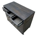Ver imagem 3 de Buffet Aparador Estilo Industrial com 3 Portas e 3 Gavetas - Chapas de Ferro e Madeira na Cor Preta