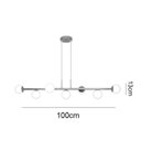 Ver imagem 4 de Pendente Jabuti Seven na Cor Dourado com Globos Brancos Fosco para 7 Lâmpadas G9 de LED
