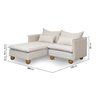 Sofá Modular 2 Lugares com Chaise e Pé Bolinha Sôma CabeCasa MadeiraOriginals - 5
