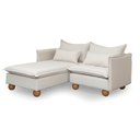 Ver imagem 4 de Sofá Modular 2 Lugares com Chaise e Pé Bolinha Sôma CabeCasa MadeiraOriginals