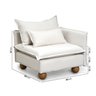 Sofá Modular 2 Lugares com Chaise e Pé Bolinha Sôma CabeCasa MadeiraOriginals - 7