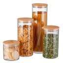 Ver mais imagens de Potes Herméticos Porta-Mantimentos com Tampa de Bambu Electrolux - 4 unidades