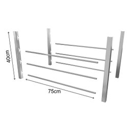 4 Suporte Inox 6 Barras Alumínio 75 Cm para Churrasqueira - 2