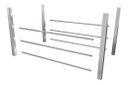 Ver imagem 1 de 4 Suporte Inox 6 Barras Alumínio 75 Cm para Churrasqueira