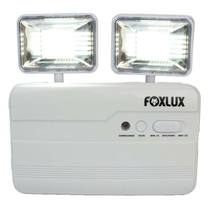Luminária de Emergência Led 8w 6500k 2 Faróis Foxlux