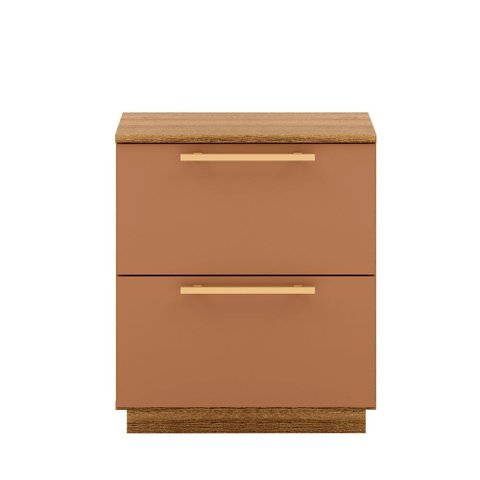 Mesa de Cabeceira Bernec 50cm Nature/caramelo - Sallar Home