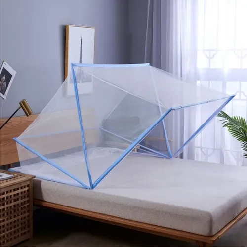 Tela Mosquiteiro Cama Casal Dobrável Portátil E Pratica - 1
