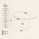 Ver imagem 3 de Mesa de Jantar Redonda 4 Lugares de Madeira Maciça Lyon Amadeirada