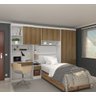 Guarda Roupa Modulado de Solteiro Alpes Branco Avelã 5 Peças - Luciane - 1