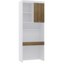 Ver imagem 4 de Guarda Roupa Modulado de Solteiro Alpes Branco Avelã 5 Peças - Luciane