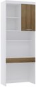 Ver imagem 4 de Guarda Roupa Modulado de Solteiro Alpes Branco Avelã 5 Peças - Luciane