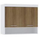 Ver imagem 6 de Guarda Roupa Modulado de Solteiro Alpes Branco Avelã 5 Peças - Luciane