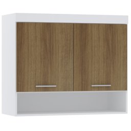 Guarda Roupa Modulado de Solteiro Alpes Branco Avelã 5 Peças - Luciane - 6