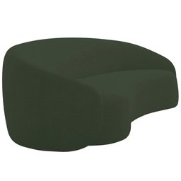 Kit Sofá 3 Lugares 180cm e Poltrona Orgânica Luxo Recepção Amore Linho Verde - 12