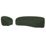 Kit Sofá 3 Lugares 180cm e Poltrona Orgânica Luxo Recepção Amore Linho Verde - 1