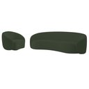 Ver imagem 1 de Kit Sofá 3 Lugares 180cm e Poltrona Orgânica Luxo Recepção Amore Linho Verde