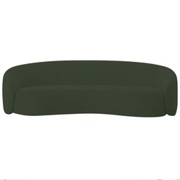 Kit Sofá 3 Lugares 180cm e Poltrona Orgânica Luxo Recepção Amore Linho Verde - 10